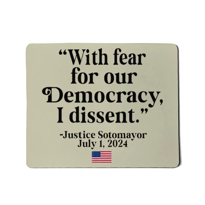 Scotus I Dissent Fear For Our Democracy Gifts Mousepad