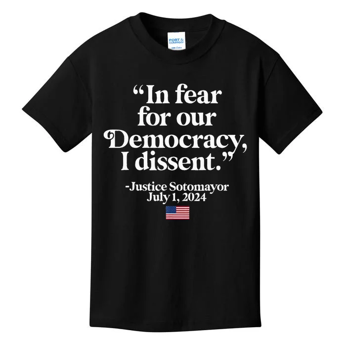 Scotus I Dissent Fear For Our Democracy Kids T-Shirt