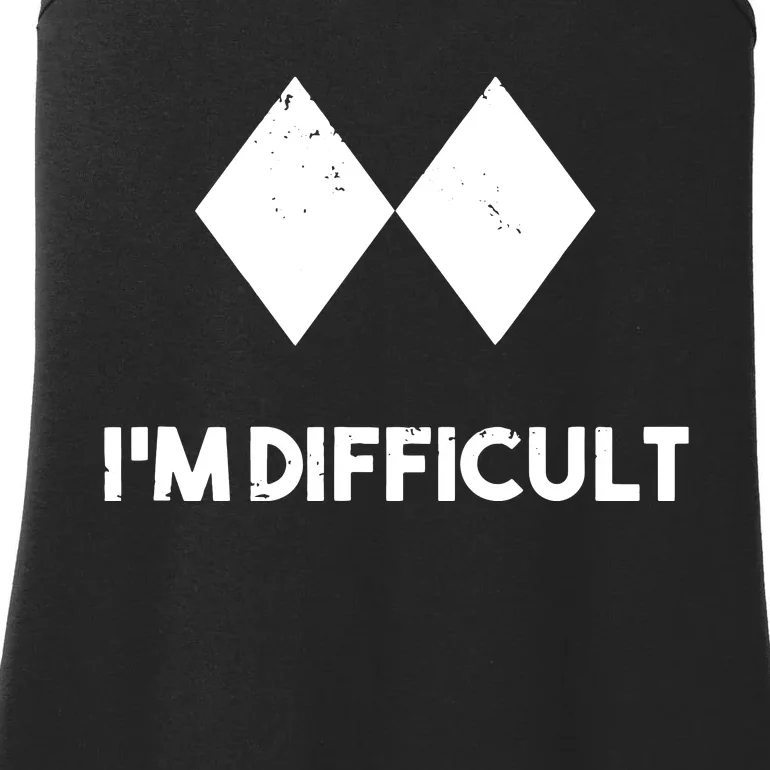 Ski I'm Difficult Skiing Skier Snowboard Snowboarder Gift Ladies Essential Tank