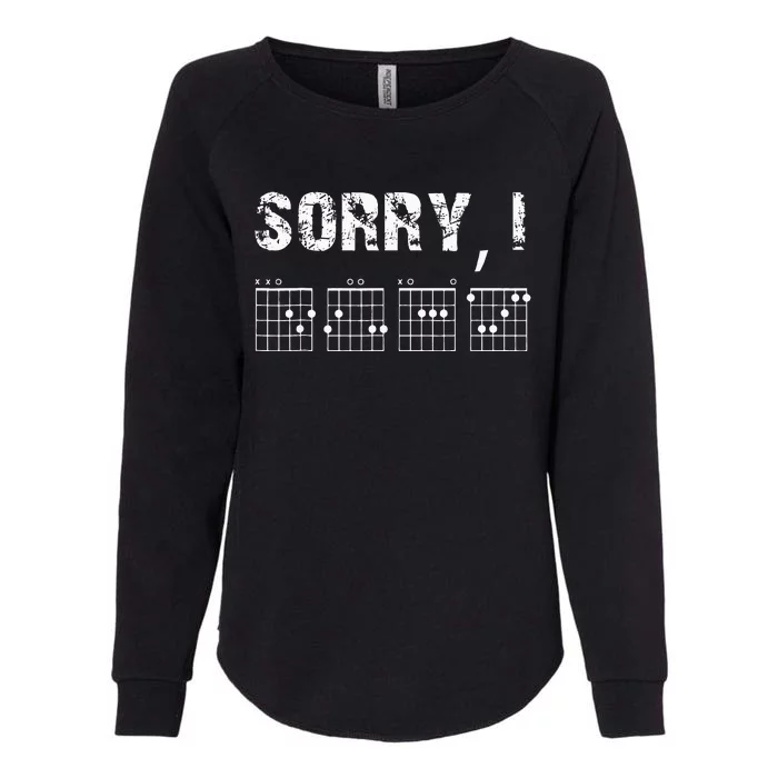 Sorry I DGAF Funny Hidden Message Guitar Chords For Lover Womens California Wash Sweatshirt