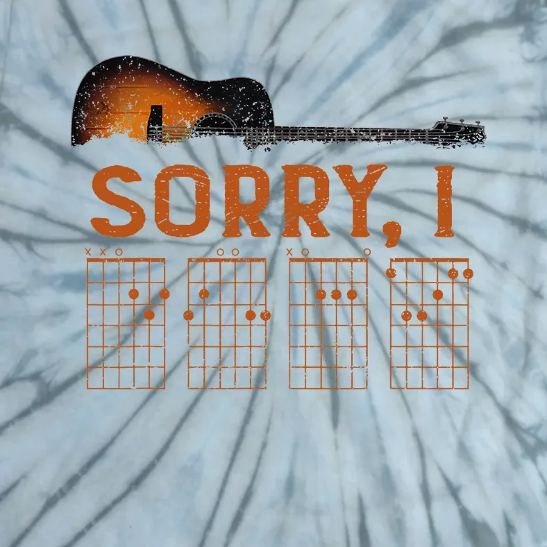 Sorry I D.G.A.F Funny Message Guitar Chords Guitarist Tie-Dye T-Shirt