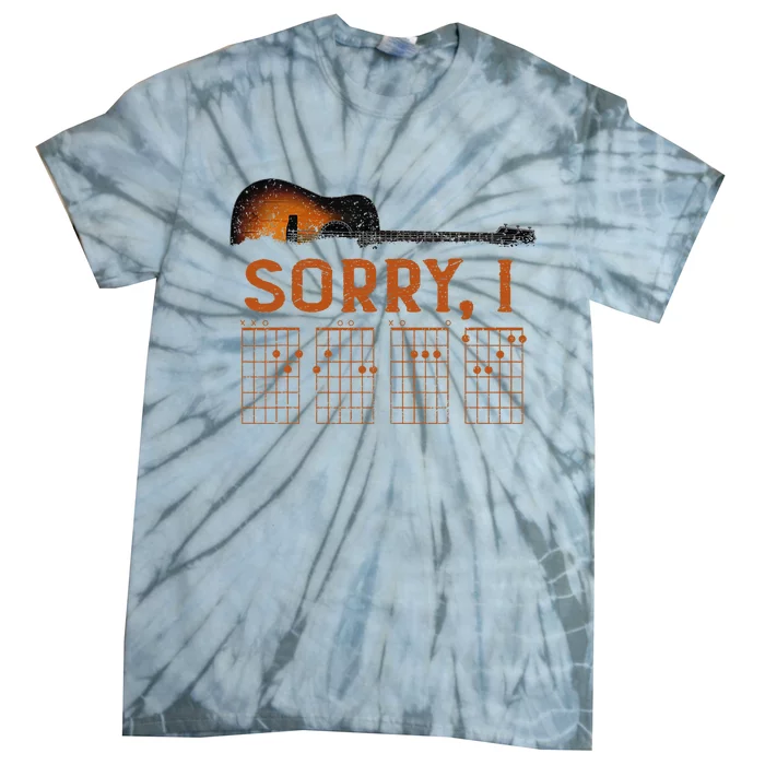 Sorry I D.G.A.F Funny Message Guitar Chords Guitarist Tie-Dye T-Shirt