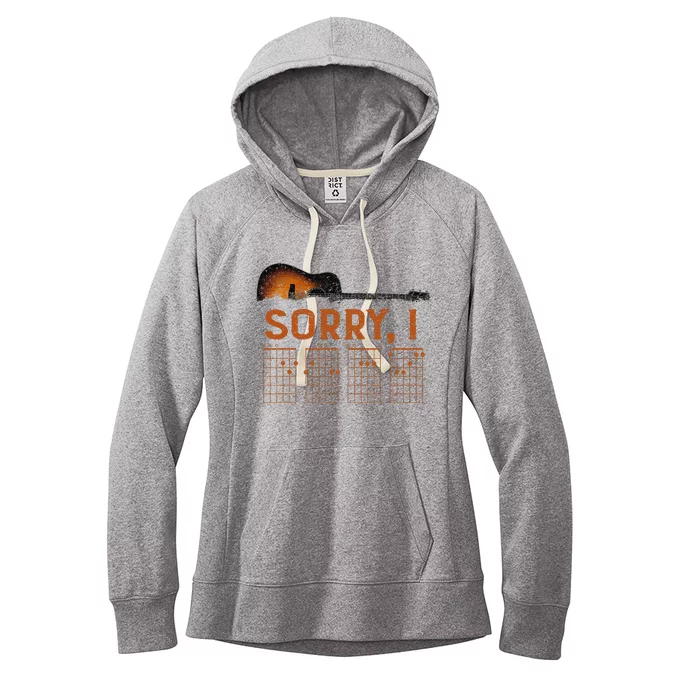 Sorry I D.G.A.F Funny Message Guitar Chords Guitarist Women's Fleece Hoodie