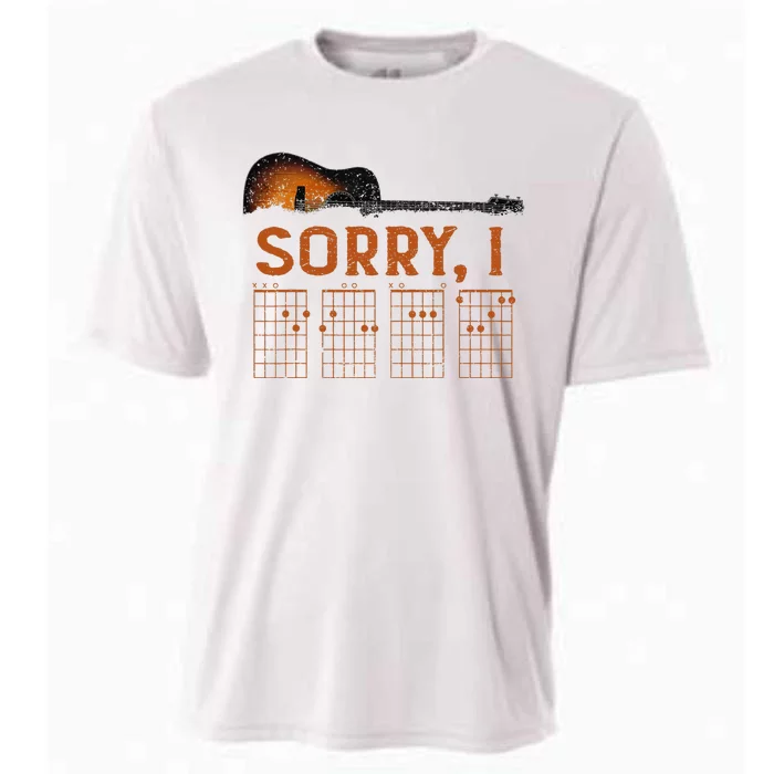 Sorry I D.G.A.F Funny Message Guitar Chords Guitarist Cooling Performance Crew T-Shirt