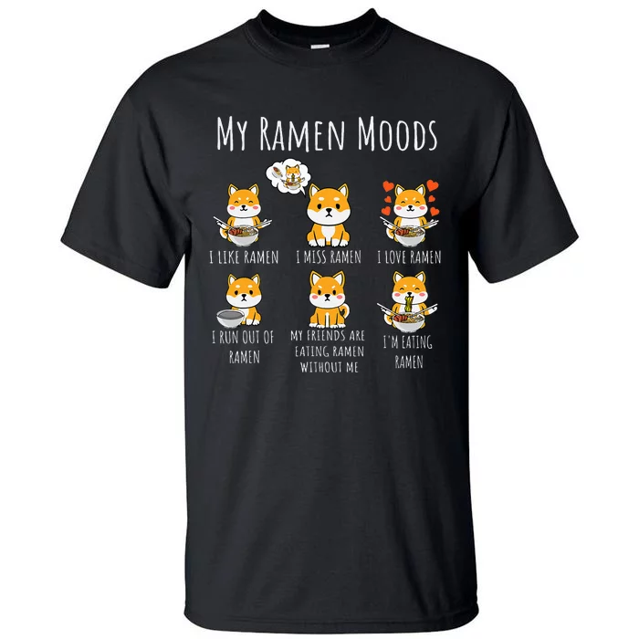 Shiba Inu Dog Ra Japanese Noodles Delight Tall T-Shirt