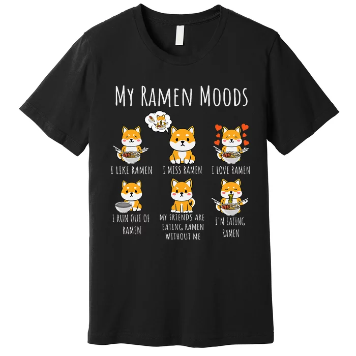 Shiba Inu Dog Ra Japanese Noodles Delight Premium T-Shirt