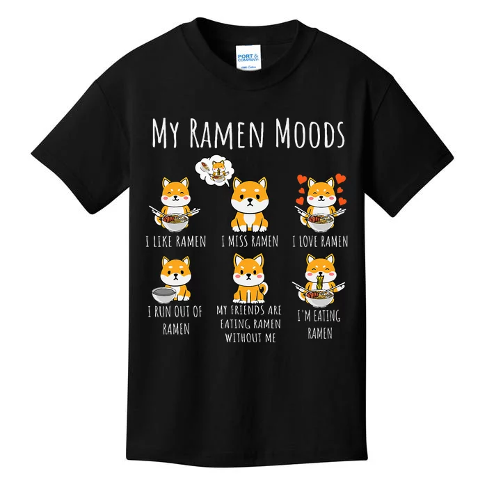 Shiba Inu Dog Ra Japanese Noodles Delight Kids T-Shirt