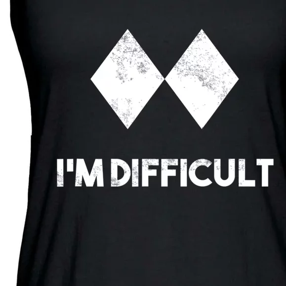 Ski I'm Difficult Funny Gift Skiing Lovers Skiers Snowboard Snowboarder Gift Ladies Essential Flowy Tank