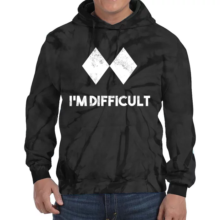 Ski I'm Difficult Funny Gift Skiing Lovers Skiers Snowboard Snowboarder Gift Tie Dye Hoodie