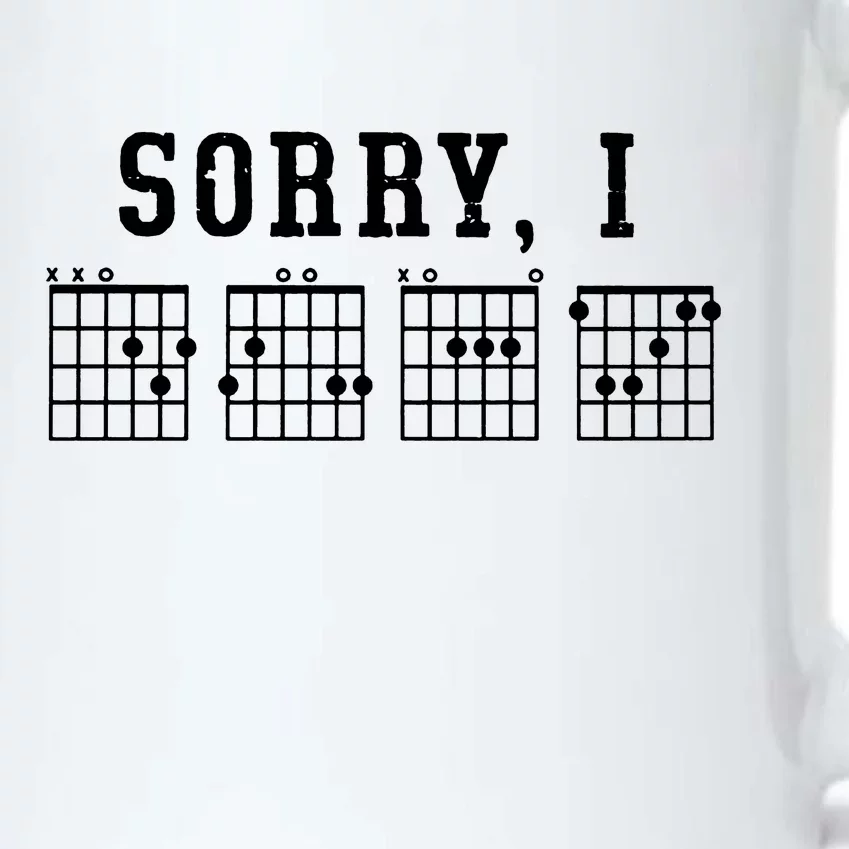 Sorry I DGAF Funny Hidden Message Guitar Chords Black Color Changing Mug