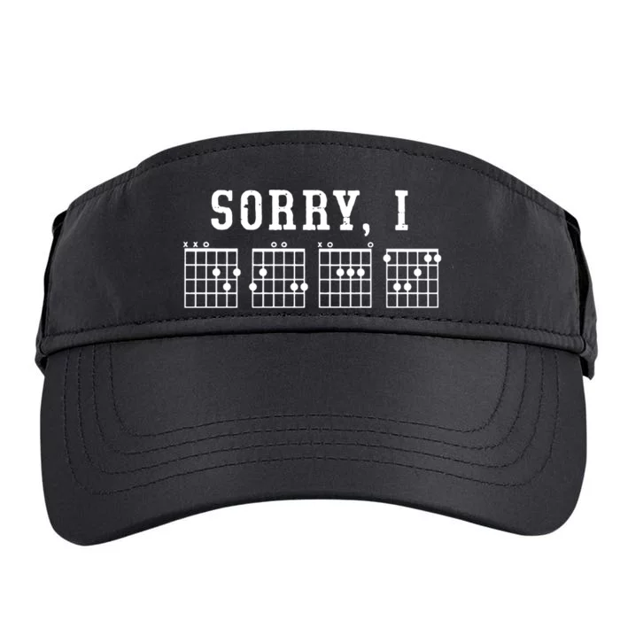 Sorry I DGAF Funny Hidden Message Guitar Chords Adult Drive Performance Visor