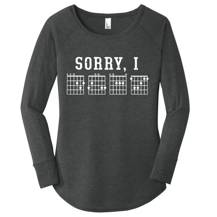 Sorry I DGAF Funny Hidden Message Guitar Chords Women's Perfect Tri Tunic Long Sleeve Shirt