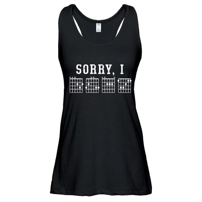 Sorry I DGAF Funny Hidden Message Guitar Chords Ladies Essential Flowy Tank