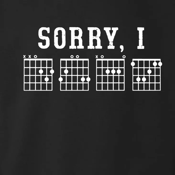 Sorry I DGAF Funny Hidden Message Guitar Chords Toddler Hoodie
