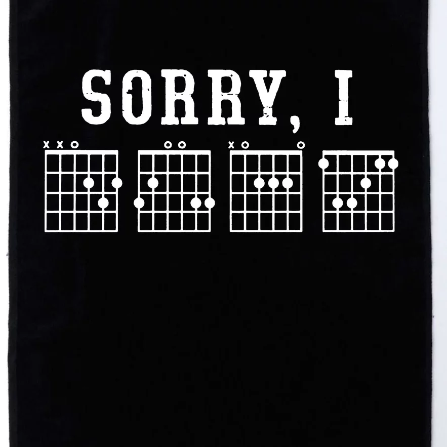 Sorry I DGAF Funny Hidden Message Guitar Chords Platinum Collection Golf Towel