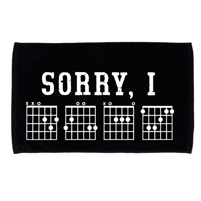 Sorry I DGAF Funny Hidden Message Guitar Chords Microfiber Hand Towel