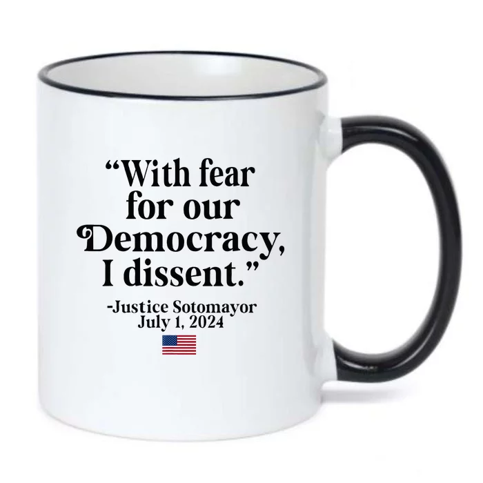 Scotus I Dissent Fear For Our Democracy Black Color Changing Mug