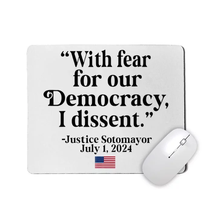 Scotus I Dissent Fear For Our Democracy Mousepad