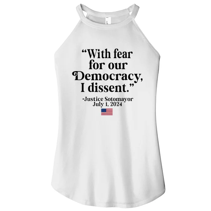 Scotus I Dissent Fear For Our Democracy Women’s Perfect Tri Rocker Tank