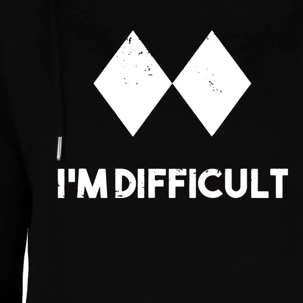 Ski I'm Difficult Skiing Skier Snowboard Snowboarder Gift Womens Funnel Neck Pullover Hood