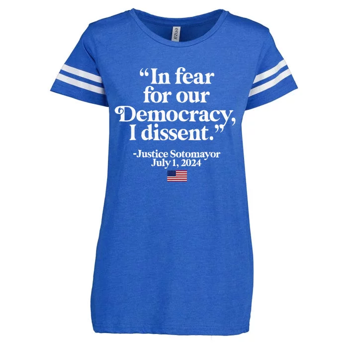 Scotus I Dissent Fear For Our Democracy Justice Sotomayor Enza Ladies Jersey Football T-Shirt