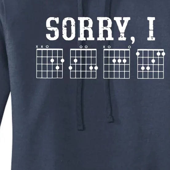 Sorry I DGAF Funny Message Guitar Chords Guitarist Gift Women's Pullover Hoodie