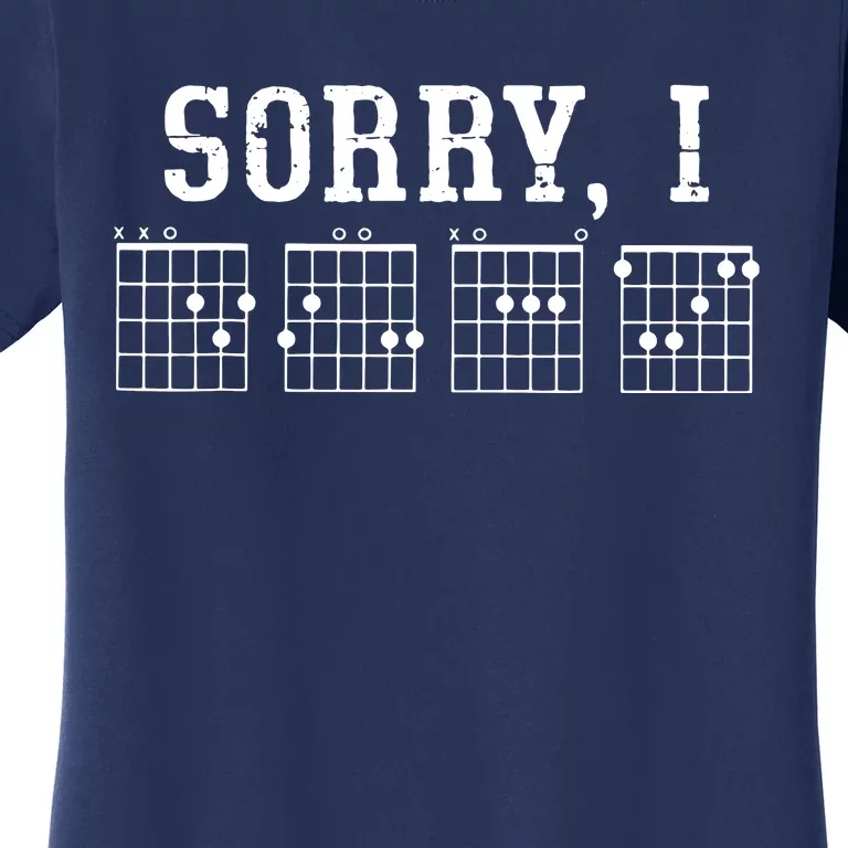 Sorry I DGAF Funny Message Guitar Chords Guitarist Gift Women's T-Shirt