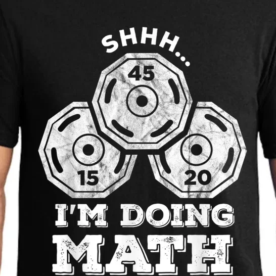 Shhh I'm Doing Math Funny Weight Lifting Workout Training Pajama Set