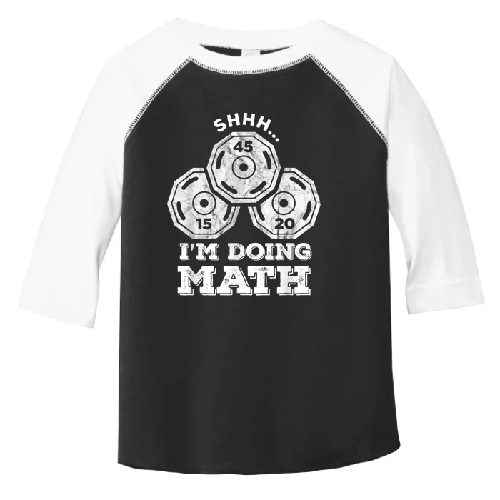 Shhh I'm Doing Math Funny Weight Lifting Workout Training Toddler Fine Jersey T-Shirt