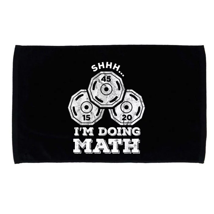 Shhh I'm Doing Math Funny Weight Lifting Workout Training Microfiber Hand Towel