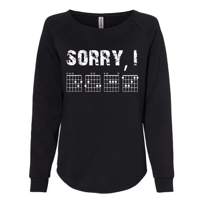 Sorry I DGAF Funny Hidden Message Guitar Chords For Lover Womens California Wash Sweatshirt