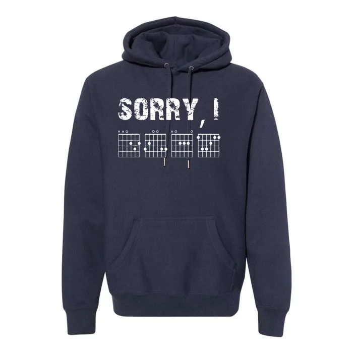 Sorry I DGAF Funny Hidden Message Guitar Chords For Lover Premium Hoodie