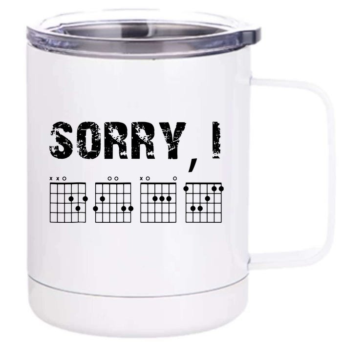 Sorry I DGAF Funny Hidden Message Guitar Chords For Lover Front & Back 12oz Stainless Steel Tumbler Cup