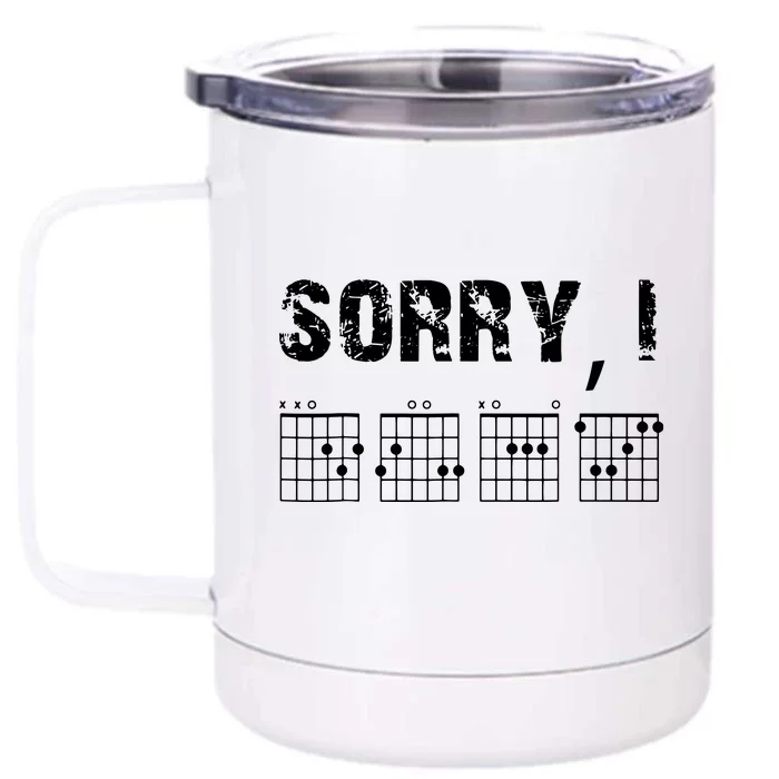 Sorry I DGAF Funny Hidden Message Guitar Chords For Lover Front & Back 12oz Stainless Steel Tumbler Cup