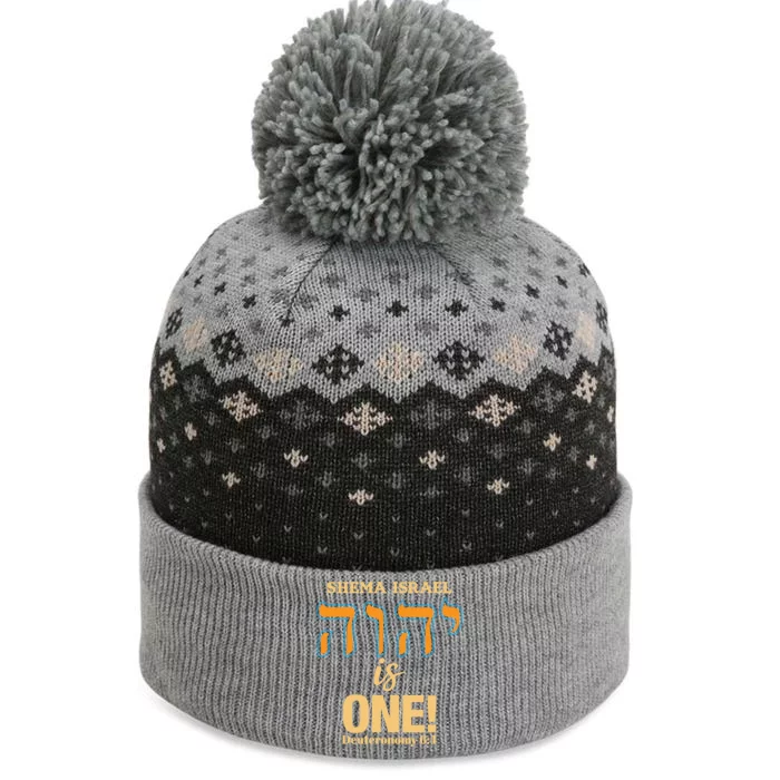 Shema Israel Deuteronomy 64 The Baniff Cuffed Pom Beanie