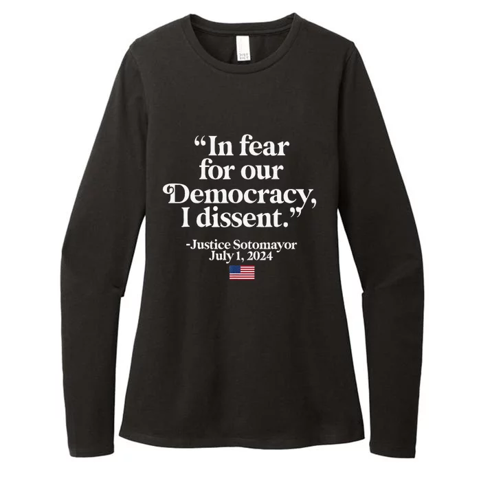 Scotus I Dissent Fear For Our Democracy Justice Sotomayor Womens CVC Long Sleeve Shirt