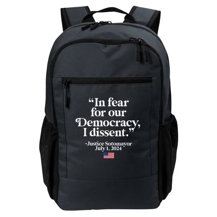 Scotus I Dissent Fear For Our Democracy Justice Sotomayor Daily Commute Backpack