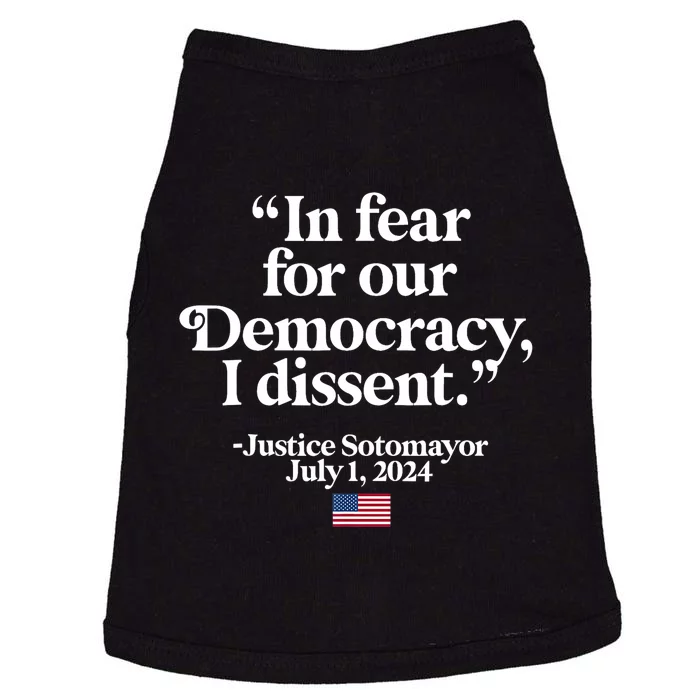 Scotus I Dissent Fear For Our Democracy Gifts Doggie Tank