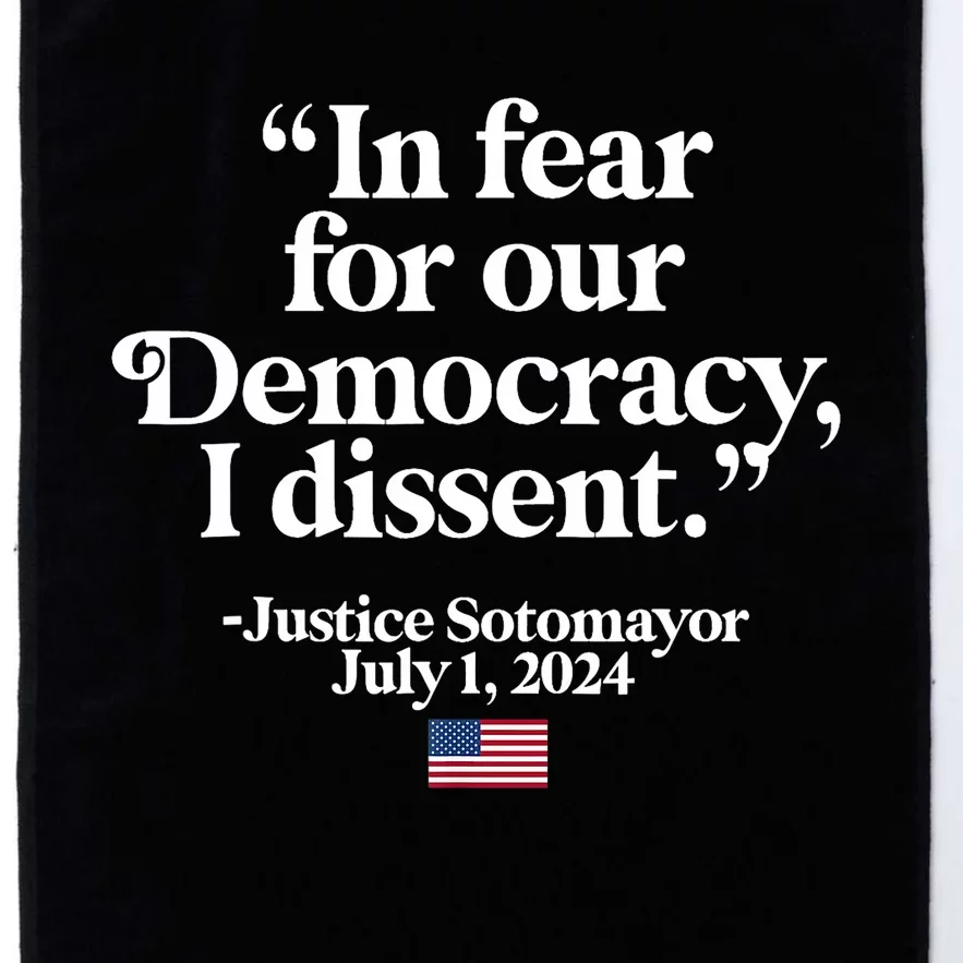 Scotus I Dissent Fear For Our Democracy Gifts Platinum Collection Golf Towel