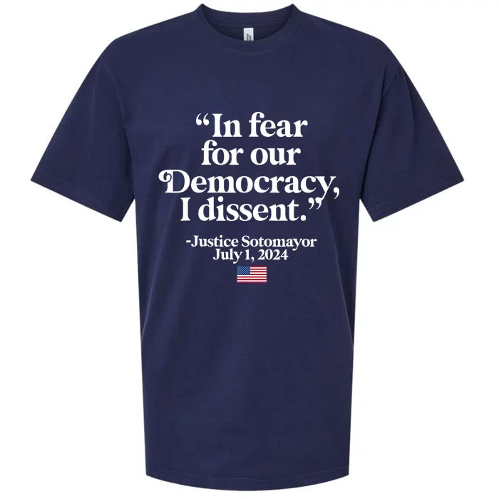 Scotus I Dissent Fear For Our Democracy Gifts Sueded Cloud Jersey T-Shirt