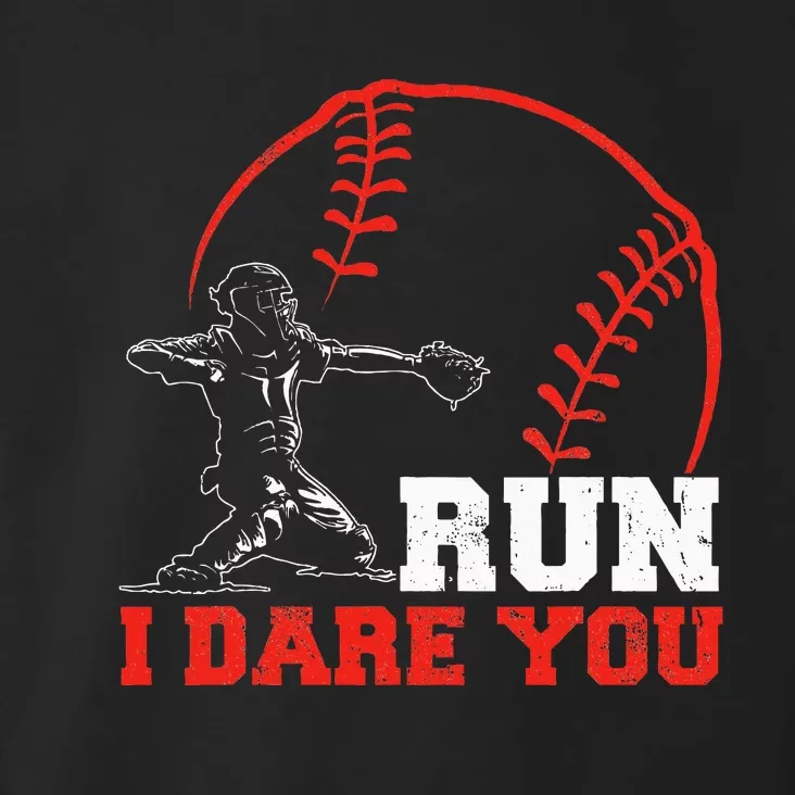 Steal I Dare You Baseball Catcher Baseball Player Toddler Hoodie