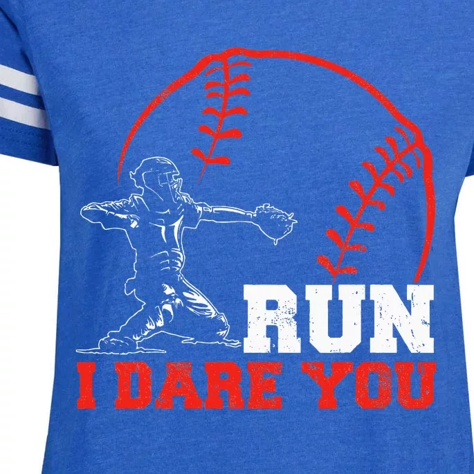 Steal I Dare You Baseball Catcher Baseball Player Enza Ladies Jersey Football T-Shirt