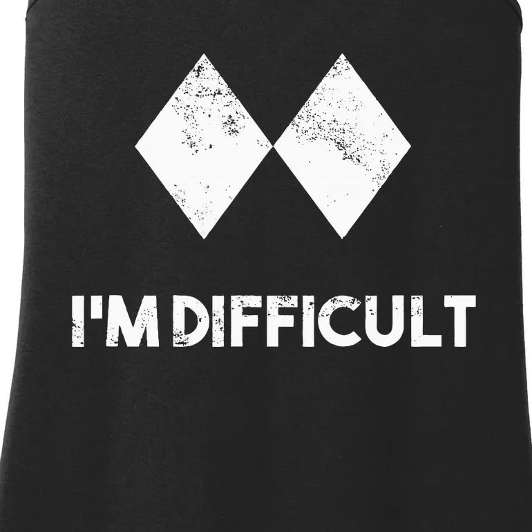 Ski IM Difficult Skiing Skier Snowboard Snowboarder Ladies Essential Tank