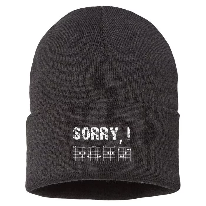 Sorry I DGAF Funny Hidden Message Guitar Chords For Lover Sustainable Knit Beanie