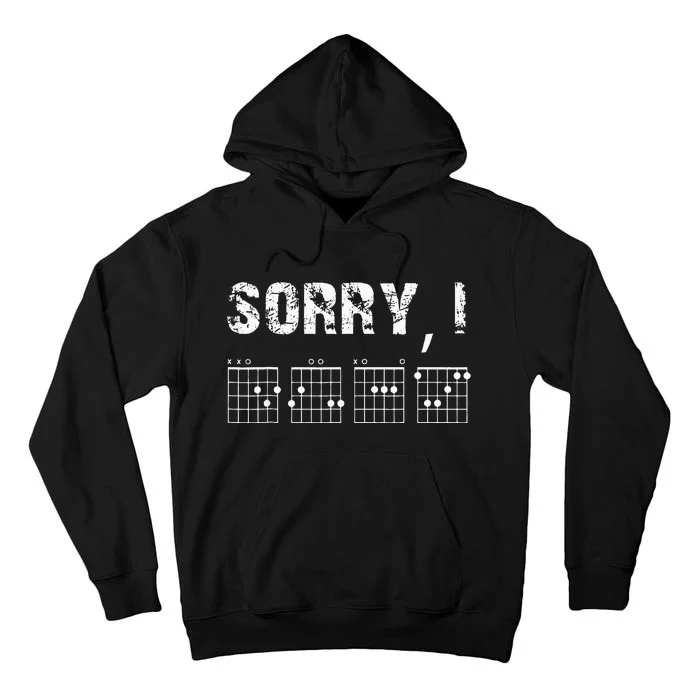 Sorry I DGAF Funny Hidden Message Guitar Chords For Lover Tall Hoodie