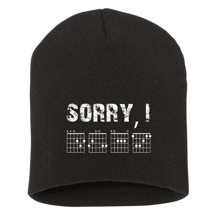 Sorry I DGAF Funny Hidden Message Guitar Chords For Lover Short Acrylic Beanie