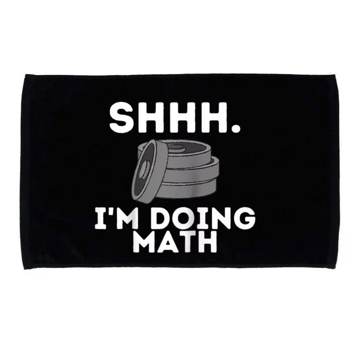 Shhh Im Doing Math Funny Workout Microfiber Hand Towel