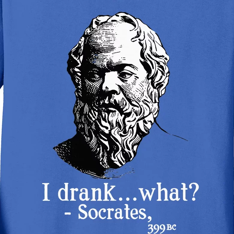 Socrates I Drank What Kids Long Sleeve Shirt