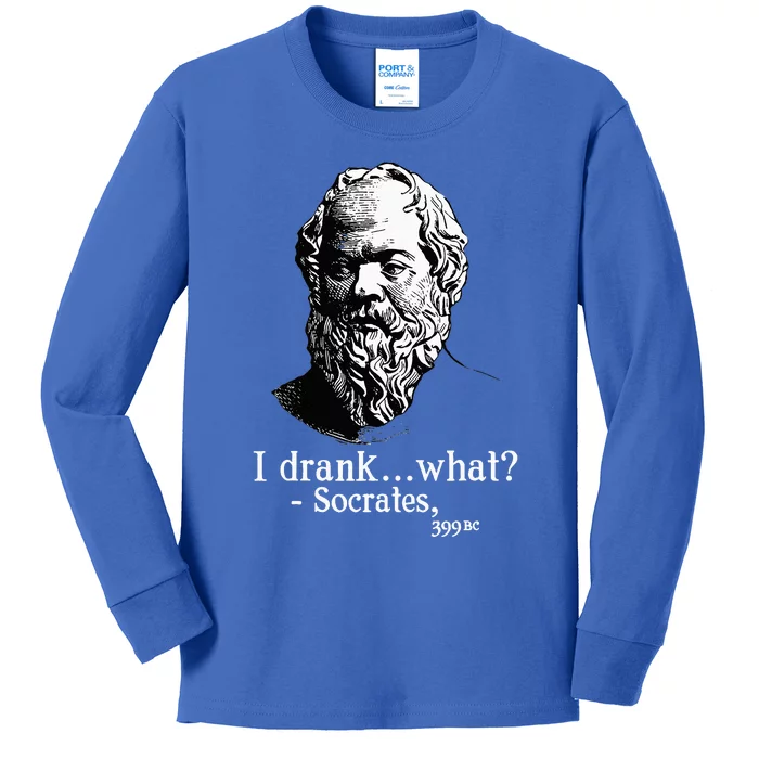 Socrates I Drank What Kids Long Sleeve Shirt