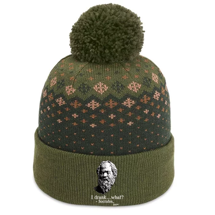 Socrates I Drank What The Baniff Cuffed Pom Beanie